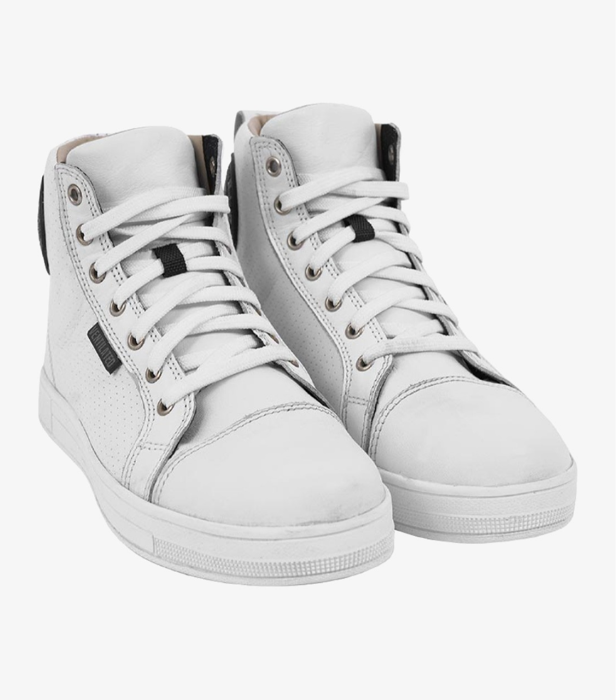 white motorcycle street boots by city